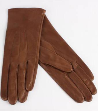 Shackelford Italian Leather ladies glove with silk lining Havana Code-S/LL2362S