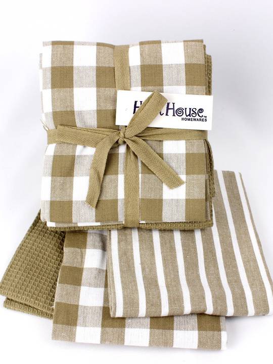 THREE PACK-Tea towel 'Nevada' 3pack beige multi Code: T/T-NEV/3PK/BEI