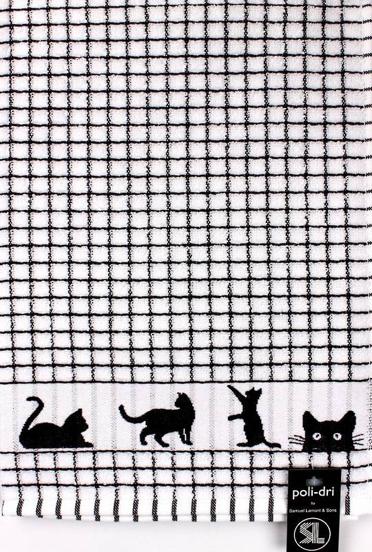 Samuel Lamont poli dri black cats tea towel Code:TT-706JCATS