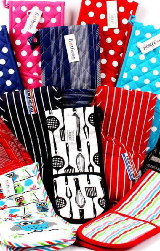 Oven gloves -designs to match most kitchens