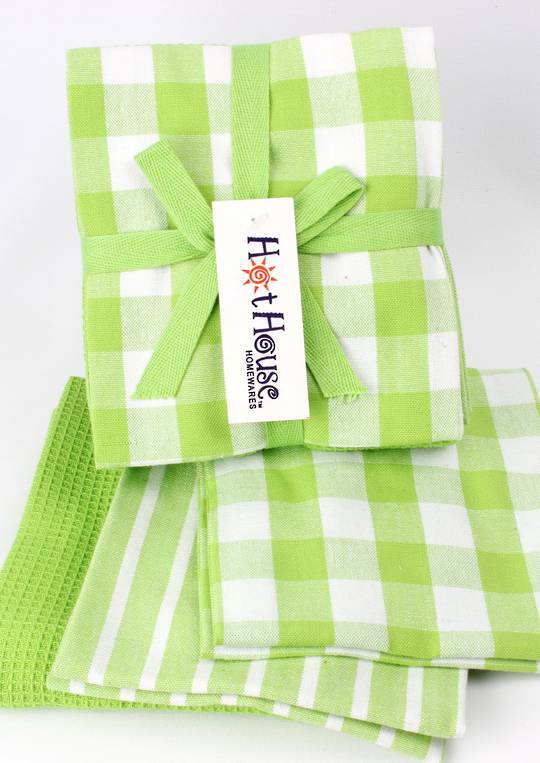 THREE PACK-Tea towel 'Nevada' 3pack lime multi Code: T/T-NEV/3PK/LIM